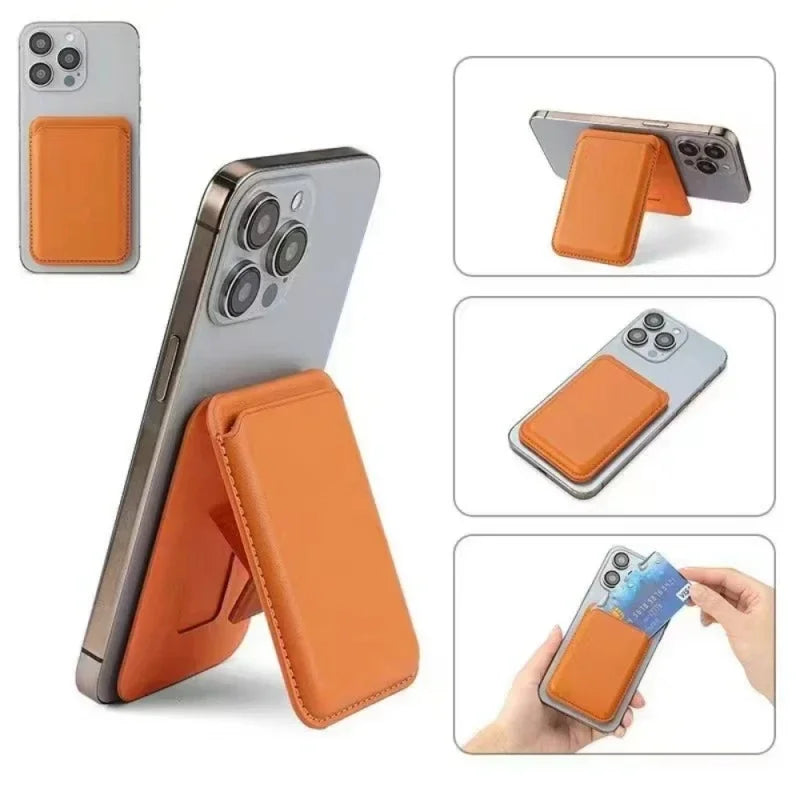 Magnetic Leather Wallet For iPhone