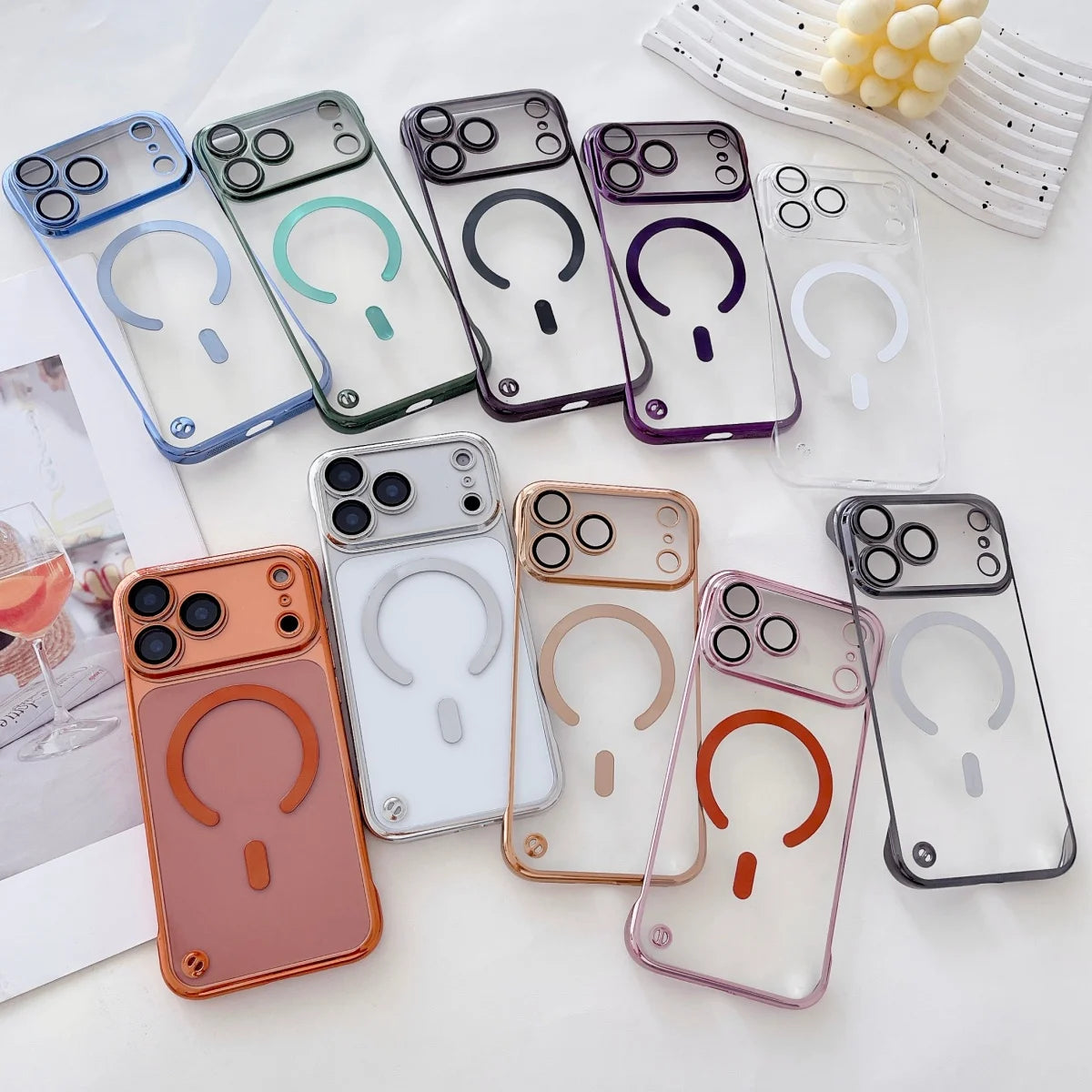 Slim Glass Magnetic Case For iPhone