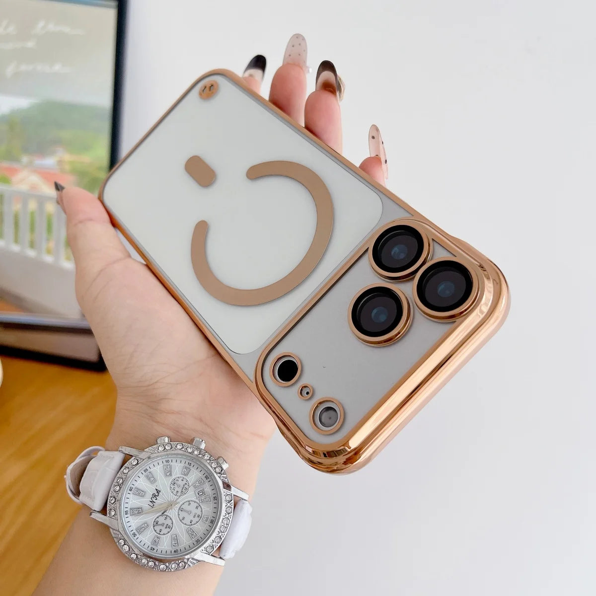 Slim Glass Magnetic Case For iPhone