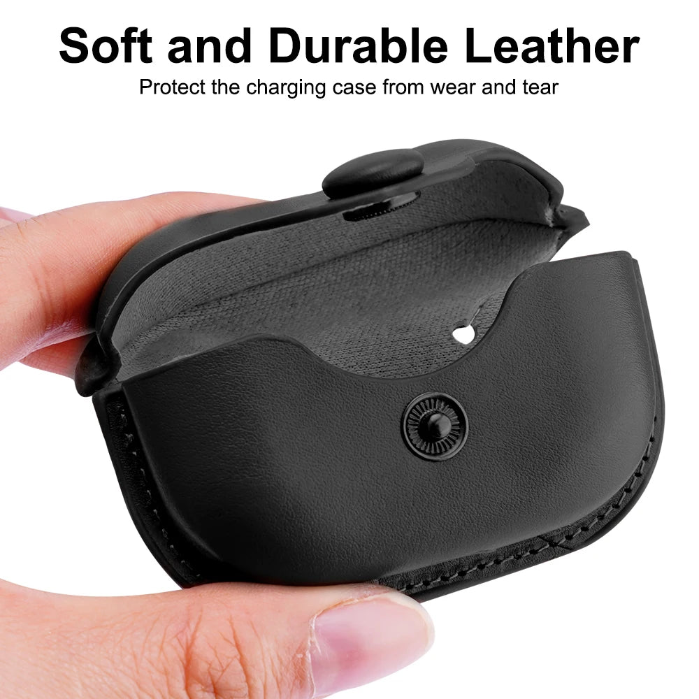 Luxury Shockproof Leather AirPods Case