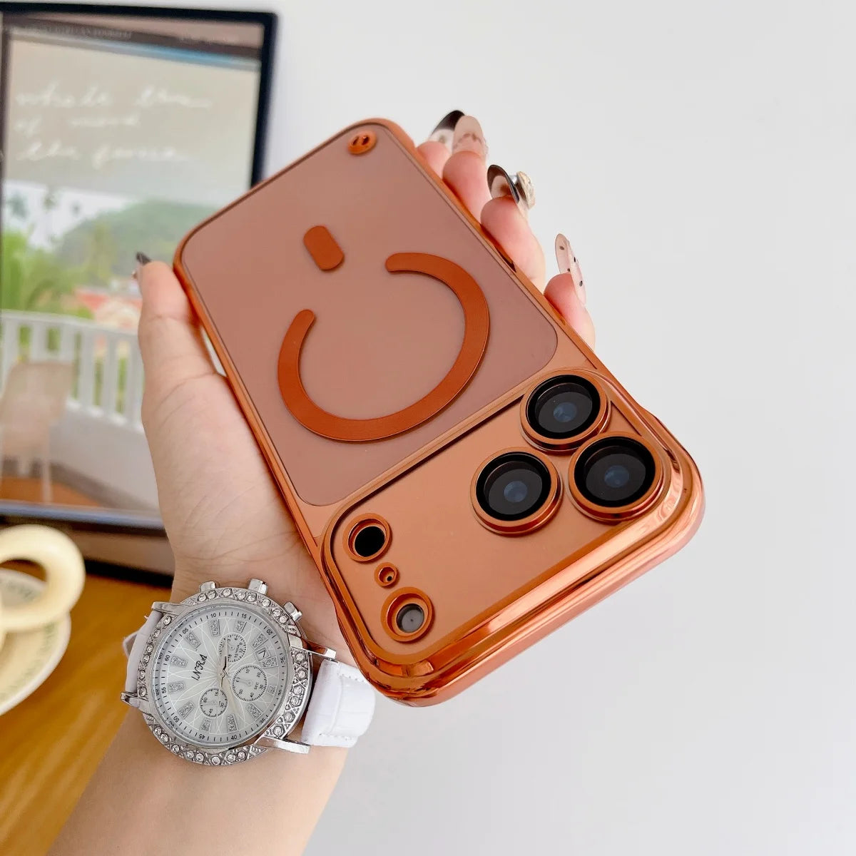 Slim Glass Magnetic Case For iPhone