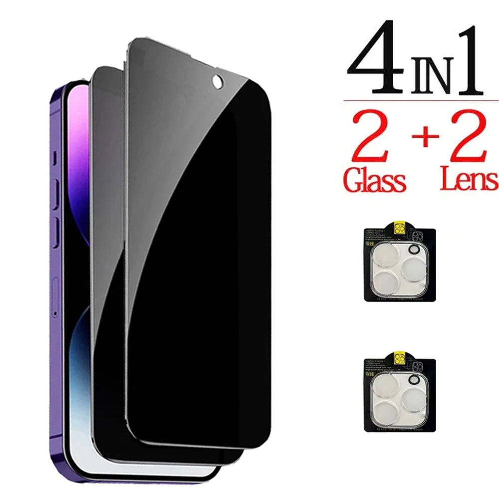 Anti-Spy Glass For iPhone & Camera Protection Film